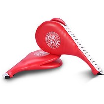 권투 타깃 핸드미트 더블 킥복싱 가라테 태권도 콤비네이션 연습 격투기 스트레스 발산 무술 트레이닝 초보자 여성 (빨강-1개)