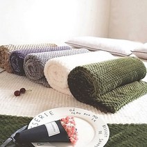 리브이마켓 극세사 와플 무릎담요 캠핑 차량용 사무실 휴대용 학생 침대