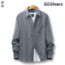 블루포스 남여공용 레이젼 체크 긴팔남방(JJNLM5) 남자 캐주얼셔츠 단체복 커플셔츠