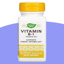 네이처스웨이 비타민B-1 티아민 Thiamin 100 mg 100 캡슐