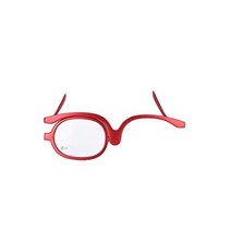 Magnifying Make up Eyeglasses Magnify Eye Makeup Glasses Single Lens Rotating Women Essential Tool (, 150, Red