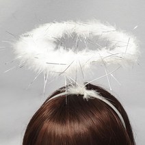 크리스마스 머리띠 XMAS 루돌프 산타 트리 사슴 성탄절 방울, C (24)천사머리띠(화이트)
