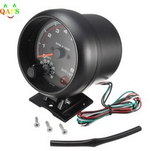 자동차 게이지뜨거운 판매 방수 12v 자동차 Led 시프트 라이트 0-8000 Rpm 새로운 타코미터 타코 게이지 미, 한개옵션0