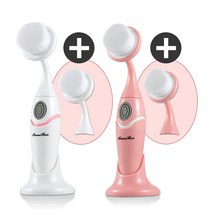 뷰바 진동 미세 모공 브러쉬 + 리필브러쉬, 핑크