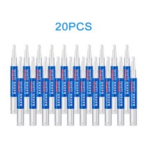 치아 미백제 치아 미백 펜 3ml 젤 청소 브러시 세럼 리무버 치과 구강 위생 관리 20 개 직배송, 01 20 ps, 01 20 pcs