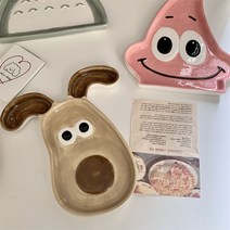 캐릭터 식기 큐티 도자기 접시 토토로 디저트 어린이, 선택1