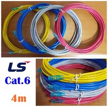 LS전선 UTP CAT6 블루RJ45 랜케이블 4m(제작상품), 그레이(다이렉트), 1개