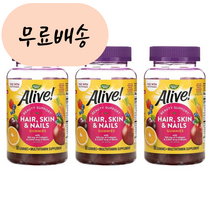 (빠른해외배송) 3개X 얼라이브 콜라겐 및 비오틴 함유 딸기 60구미젤리 빠른직구, NWY11534-3, 3개, 60개