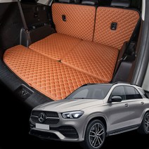 벤츠 GLE V167 맞춤 퀄팅 트렁크매트 자동차 가죽 방수 차박 국내생산, GLE V167쿠페 가솔린/디젤, 트렁크바닥(등받이o)-일체형, 브라운