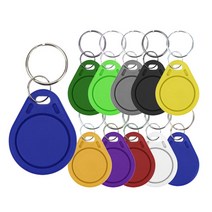 5pcs uid fob 13.56mhz 블록 0 섹터 쓰기 가능한 ic 카드 클론 변경 가능한 스마트 keyfobs 키 태그 1k s50 rfid 액세스 제어, 무작위 색상