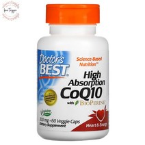 닥터스 베스트 고흡수율 코큐텐 CoQ10 바이오페린 함유 200mg, 400mg, 180개, 1개