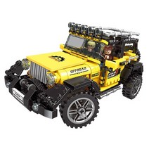 퍼즐피플 자동차 레이싱 중국 호환레고 시리즈, 오프로드 노랑 지프