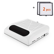 목공집진기 소형 네일 집진기 150 저소음 고출력 진공 청소기 매니큐어 전문 재료 손톱 먼지 감속기 필터, 04 White 2 filter_02 EU