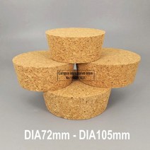 실험실 상단 직경 72mm-105mm 나무 큰 코르크 보온병 병 마개 에센셜 오일 푸딩 유리 뚜껑 2 개/묶음, 105x92x35mm
