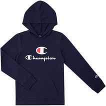 챔피온 보이즈 롱 슬리브 클래식 후드 티 셔츠 키즈 의류(Large Navy C)