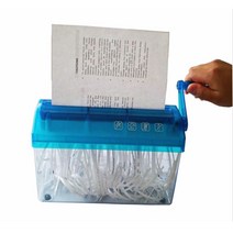 미니 휴대용 수동 A6-SIze 종이 분쇄기 문서 및 송장 청구서 파쇄용 1 PC 407308