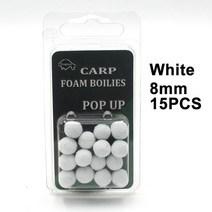 1215PCS 잉어 낚시 액세서리 폼 Boilies Zig Rig Hair Chod Ronnie 장비, 8MM-화이트