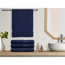 CHATEAU HOME COLLECTION 대형 목욕 타월 4개 100% 면.. 정품보장, Navy