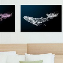 아트박스/꾸밈 pp404-아크릴액자_컬러고래, 타입선택:1.노랑고래