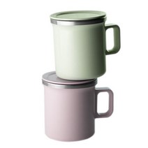 이중구조 JVR 모노 스텐머그 2p set, 화이트, 그린