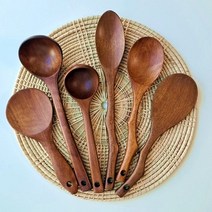 로즈니 고급 천연 옻칠 뒤집개 국자 볶음스푼 주걱 원목 나무 조리도구, 2-6.국자 大