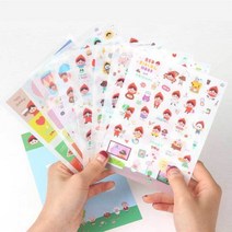 W5BEC50L 보호 다이어리 포인트 스티커 셀프 그래픽 캐릭터 문구 예쁜 그림 주문 귀여운 플래너 세트 데코 다꾸 글씨 일러스트 아동미술학원 디자인 망토 꾸미기 스케줄 나만의만들기 빨간 종류 카드 일정 글자제작 다이어리꾸미기 sw-00131