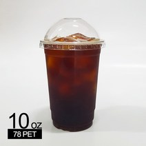 78파이 10온스 PET 아이스컵 + 돔뚜껑 1000세트, 단품, 단품
