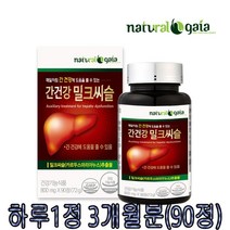 내츄럴가이아 3개월분 간건강 밀크씨슬 간에좋은약 피곤할때영양제 남성 여성피로회복제 간기능개선제 만성피로영양제, 1병