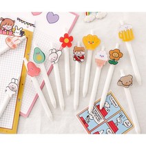 더이쁜 노크식 캐릭터 중성펜 0.5 볼펜 13종 다꾸펜 캐릭터펜, 토순이