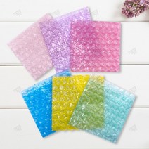 하트 뽁뽁이 주얼리 립스틱 포장 에어캡 선물포장 악세서리 매장 택배봉투 10X10cm 그린 1P