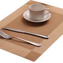 4P 북유럽 식탁매트 테이블매트 실리콘 호텔 플레이팅 주방 소품 홈파티 방수테이블 10종 모음, 01.럭셔리사각_골드