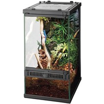 Zilla 전면 오프닝 테라리움 - 20.3cm x 25.4cm x 38.1cm(8인치 x 10인치 x 15인치) 블랙