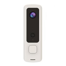 와이파이도어벨 무선cctv 홈cctv 스마트도어벨 CCTV 도어카메라 무선초인종 현관벨 차임벨 도어락 1080P WiFi 비디오 가시 대화 무선 홈 보안 IP, 흰색