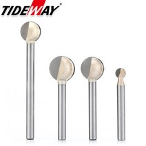 Tideway 목공 공 라우터 비트 나무 조각 밀링 커터 트레이 커피 테이블 베이스 볼 커터 날카로운 부드러운 밀, 6x16
