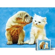 [불꽃] 150피스퍼즐 강아지 고양이 커플 퍼즐라이프 PL150-43 태우자