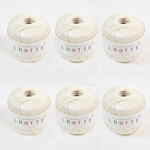 [앵콜스] (10+1) 라떼 LATTE 여름 코바늘 모자 가방 뜨개실, (6볼묶음) 10 크림