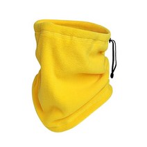 겨울 폴라 플리스 넥 가이 터 워머 튜브 스카프 스키 드로우 스트링 페이스 마스크 커버 스노우 보드 하이킹 자전거 통근, [01] 싱글 사이즈, [04] Yellow