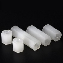 M3 화이트 나일론 육각 플라스틱 너트 스탠드 PCB 고정 스텐스 스레드 절연 기둥 나사 스터드, 6mm (50Pcs), 1개
