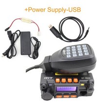 클래식 QYT KT-8900 미니 모바일 라디오 듀얼 밴드 136-174MHz 및 400-480MHz 25W 모바일 트랜시버 KT8900 자동차 라디오 방송국, 12 Add Power Supply-USB