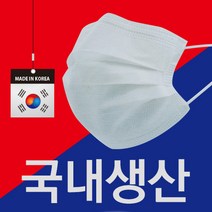 국산 3중필터 대형 비말차단 일회용 덴탈 마스크 50매, 1개, 50개