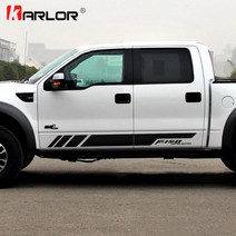 포드 레인저 랩터 F150 픽업용 자동차 차량용 양면 스티커 데칼 장식 1쌍, 01 Black_04 F450