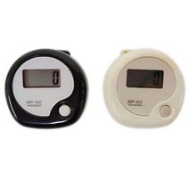 야마사 디지털 미니 만보기 MP-100 + 전용 건전지 세트, 화이트
