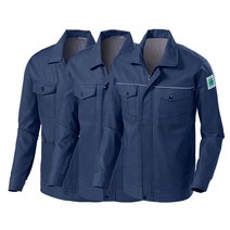 [TBUC] TB-17상의 용접복상의 작업복상의 용접복 작업복 근무복 현장복 청지상의 회사작업복, TB-17-2(청지)지퍼스타일+반사띠, M(90), 1개