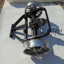DIY 전기 스쿠터 리어 액슬 3륜차로 개조 휠 프레임의 전체 세트, 타이어 2개