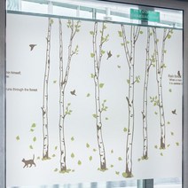 칼라안개시트_자작나무 숲의 하루_A02_W90xH120cm 선팅지 제작 썬팅지 창문 안개 카페 파는곳 사무실, [선택] 본상품선택