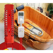 봉히터 온수히터 산업용 욕조 급속 야외욕조 22V380V, 304강철1500w1.5m와이어+온도조절+커버