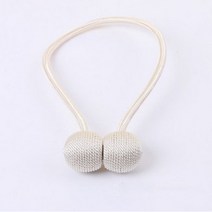 볼 자석 커튼 타이백 40cm, 크림, 2개