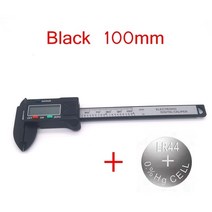 전자 디지털 마이크로미터 내부 외부 다이얼게이지 150mm 100mm 캘리퍼스 탄소 섬유 다이얼 버니어 게이지 마이크로 미터 측정 도구 눈금자, [02] black 10cm NO BTR, 6.black 10cm and BTR