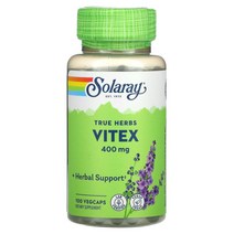 Solaray 솔라레이 바이텍스 Vitex agnus castus 체스트 베리 400 mg 100 베지 캡슐, 1개, 100정