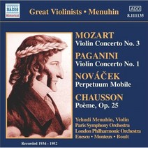 [CD] Yehudi Menuhin 모차르트: 바이올린 협주곡 3번 / 파가니니: 바이올린 협주곡 1번 (Mozart: Violin Concerto K.21...
